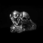 Skull Motorcycle Rings Sterling silver Soul Harley Davidson locomotive rings