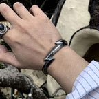 Lightning Bracelet 950 Sterling Silver symbol of strength Bracelets