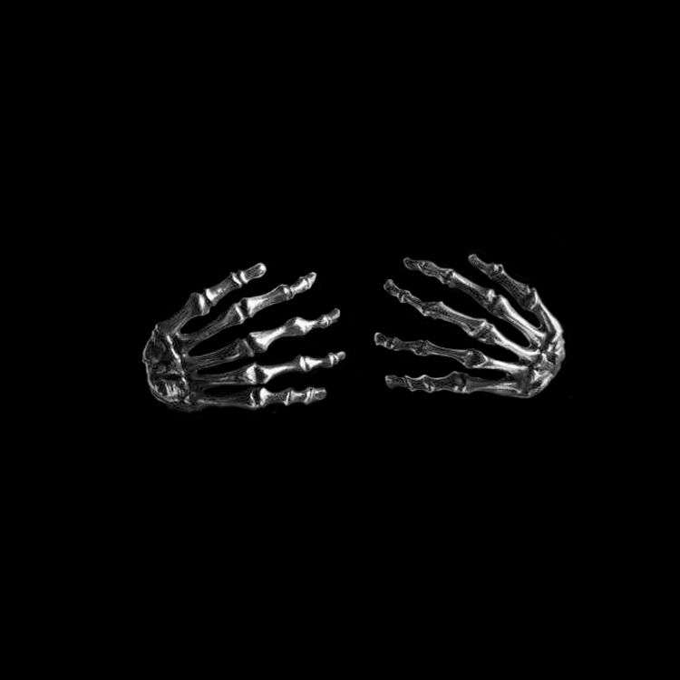 Hand Bones Earrings - Handmade Anatomical Men's Gothic Jewelry