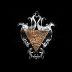 Eye of time skull pendant Sterling Silver Inlaid glazed eyes pendants SSP116