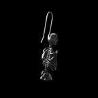 Sterling silver skeleton earrings for men and women