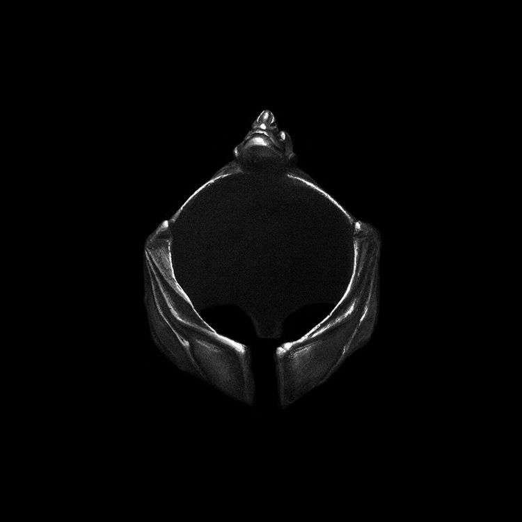 Black bat ring 925 Sterling silver Original handmade bat rings