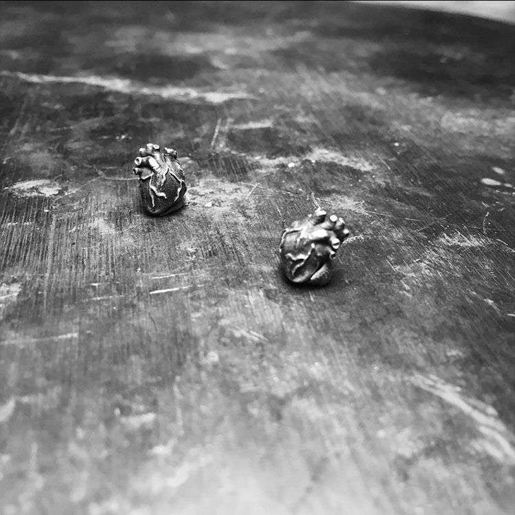 Heart stud earrings 925 sterling silver heart earrings