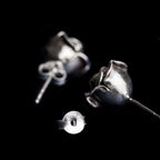 Rose ear nail 925 sterling silver Rose Earrings 