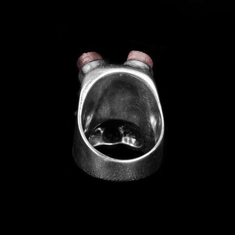 Hells Baron skull ring 925 Sterling silver original handmade Hellboy rings SSJ188