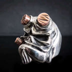 Hells Baron skull ring 925 Sterling silver original handmade Hellboy rings SSJ188