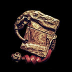 Sabertooth Brass Zippo Case - Hand Carved Lighter Cover