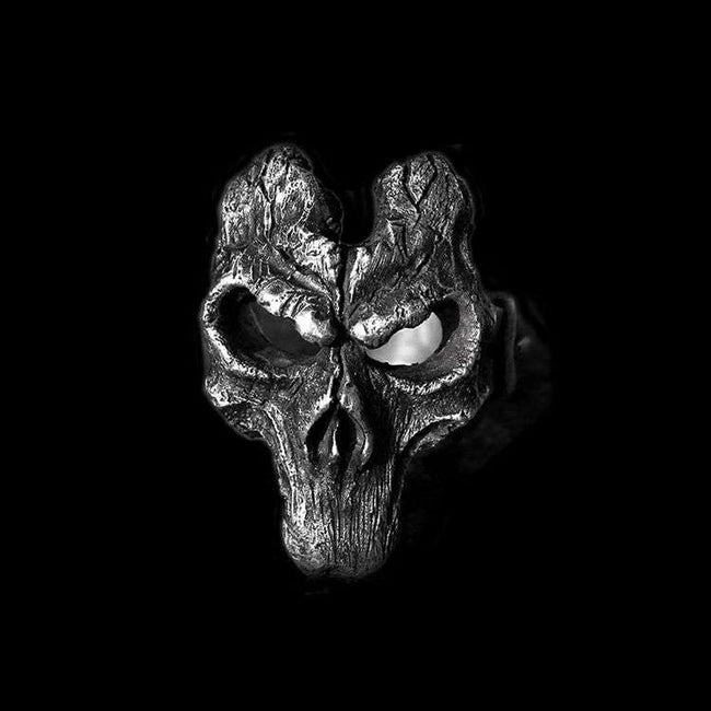 Mask of Ares ring 925 Sterling silver Vanguard skull rings SSJ191 Hover Image