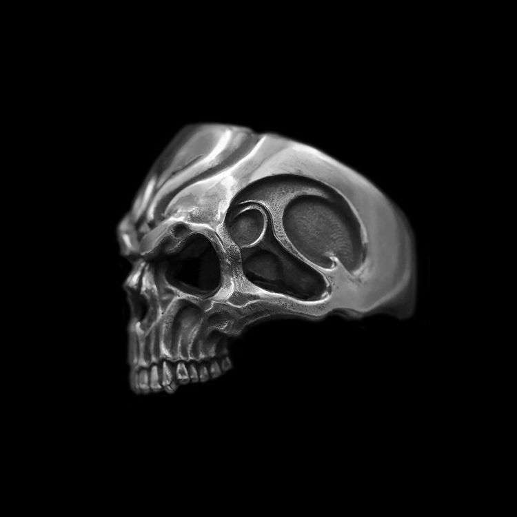 Haley skull ring 925 Sterling silver No jaw skull rings SSJ192