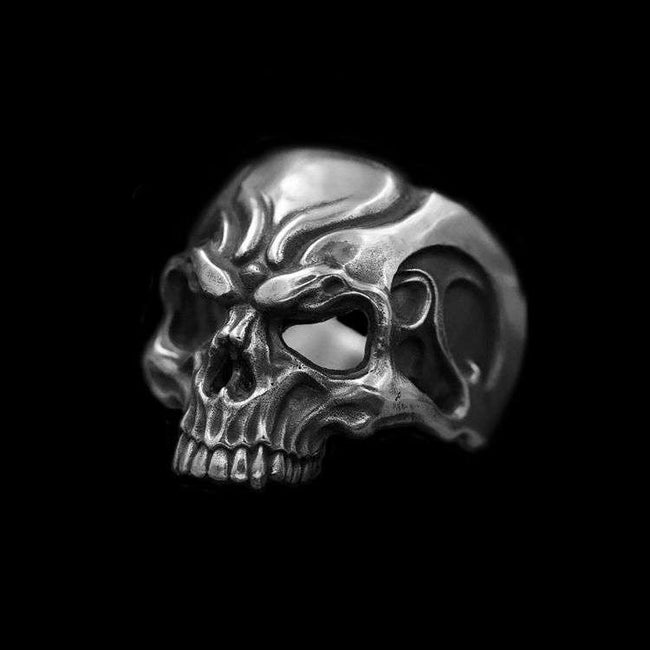 Haley skull ring 925 Sterling silver No jaw skull rings SSJ192 Main Image