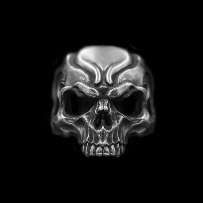 Haley skull ring 925 Sterling silver No jaw skull rings SSJ192 Hover Image