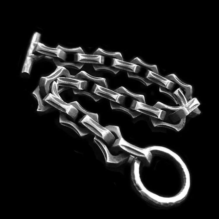 TO mens chain bracelets​ 925 sterling silver edge bracelets