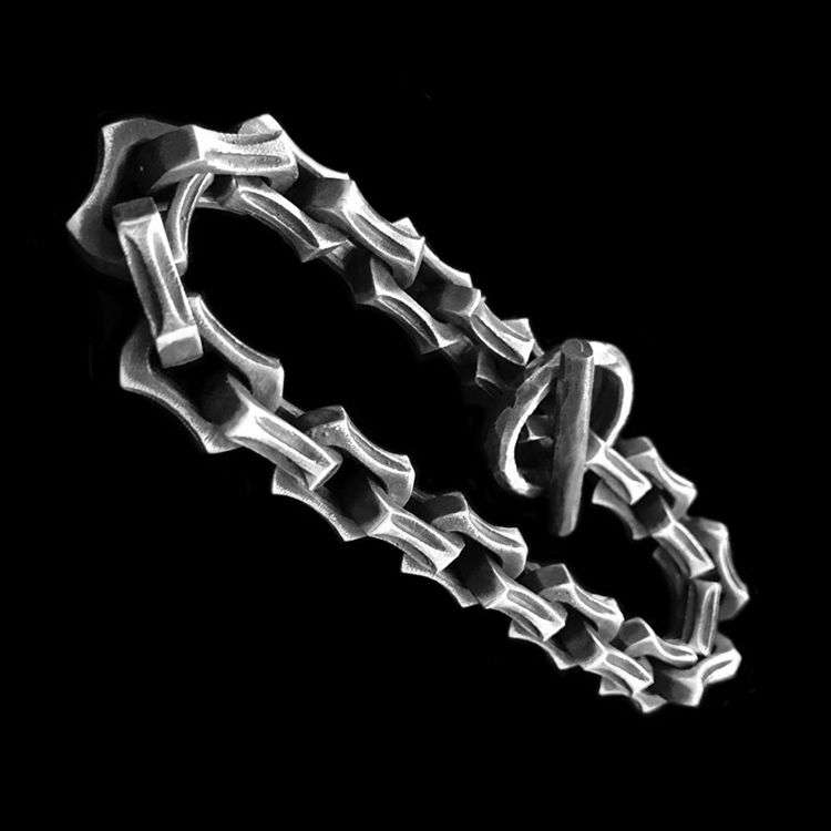 TO mens chain bracelets​ 925 sterling silver edge bracelets