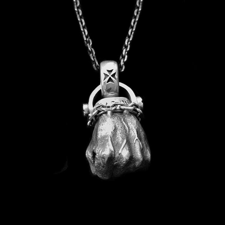 Power fist pendant 925 silver victory sign pendants SSP136