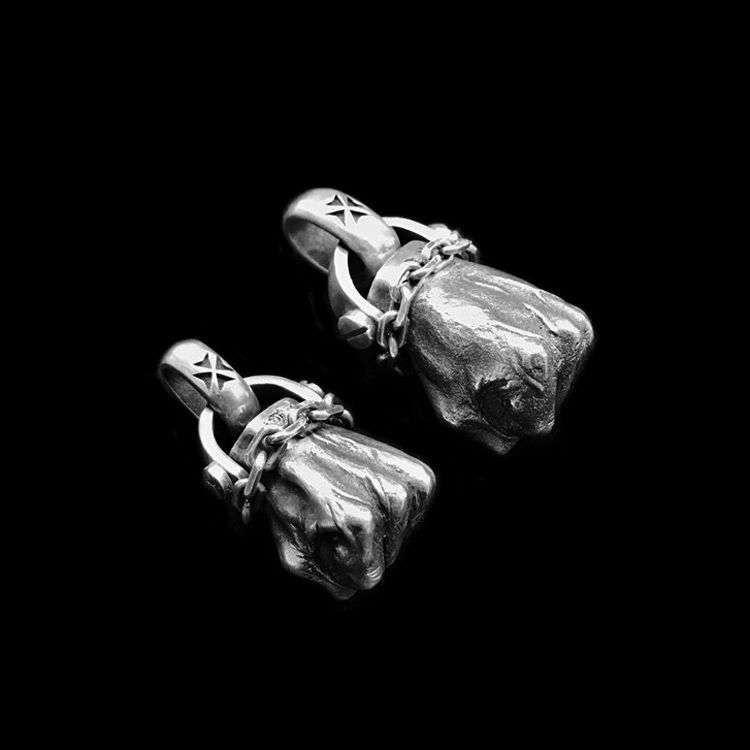 Power fist pendant 925 silver victory sign pendants SSP136