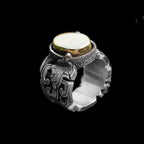 Gluttonous pattern ring 925 Sterling silver Auspicious pattern Brass rings