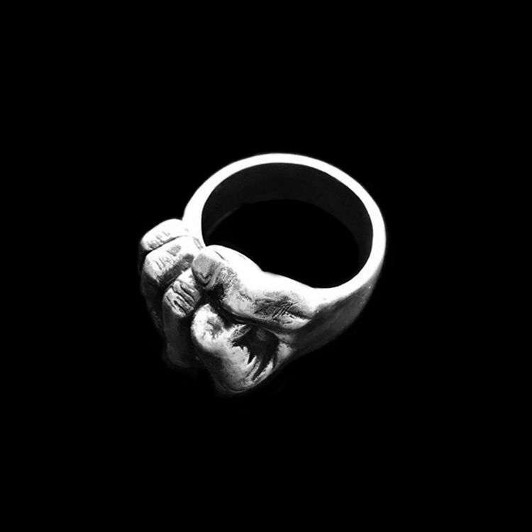 Fist rings 925 Sterling silver Fist ring symbolizes power