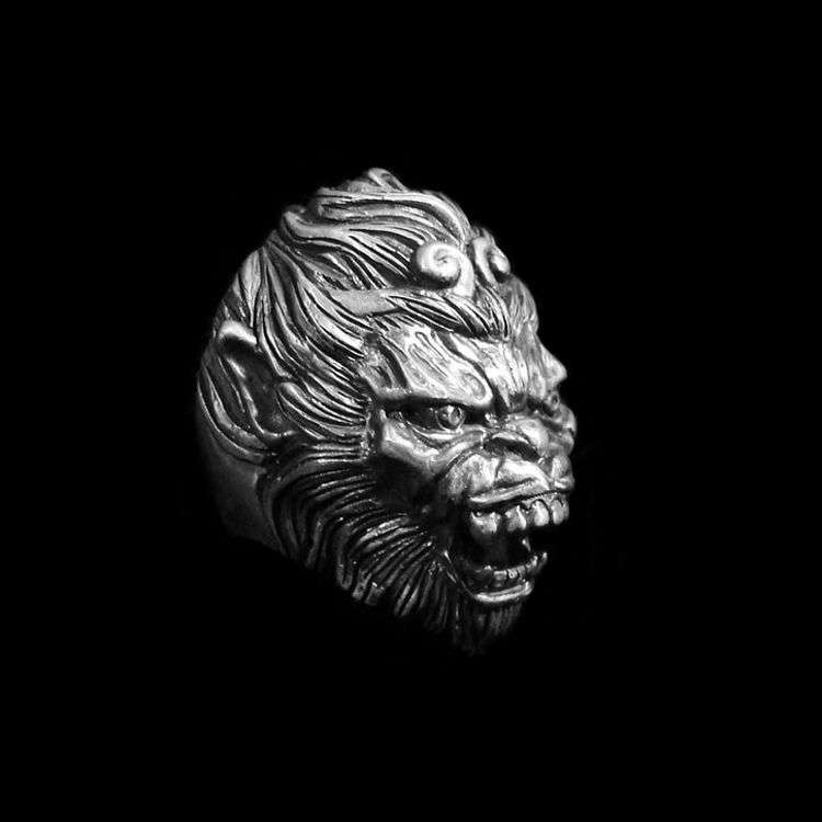Roar Monkey King Ring 925 Silver Monkey ring