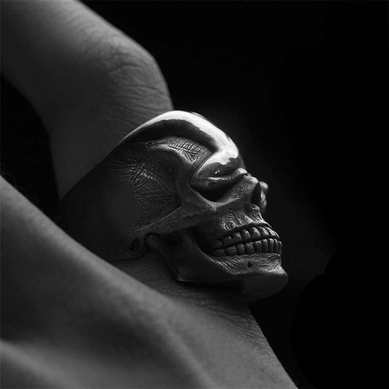 Guard skull ring 925 Silver Guard Beauty skull rings SSJ208
