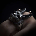Mashimaro ring 925 Silver Cross rabbit rings 