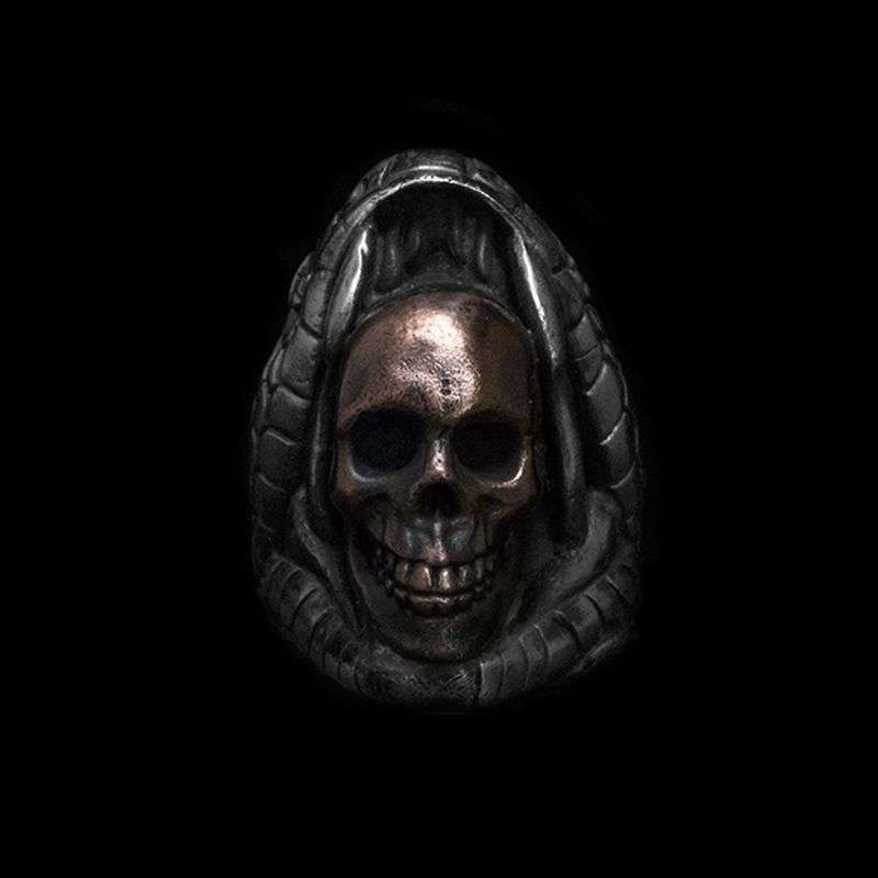 Poison Black Mamba ring 925 Silver Viper skull rings SSJ215