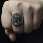 Pray ring 925 Silver hand of prayer rings SSJ219