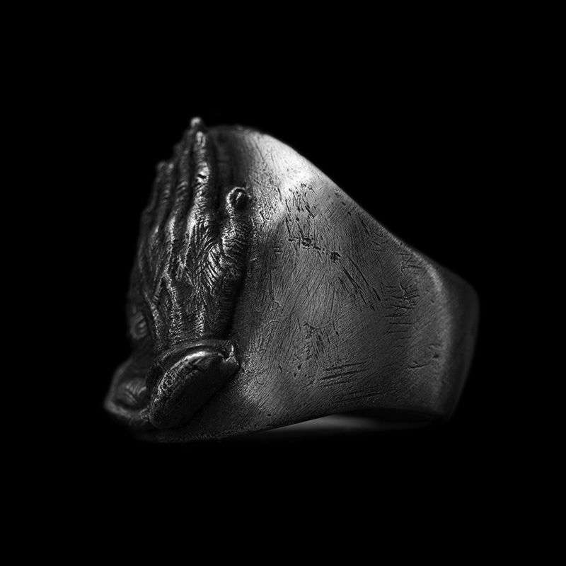 Pray ring 925 Silver hand of prayer rings SSJ219