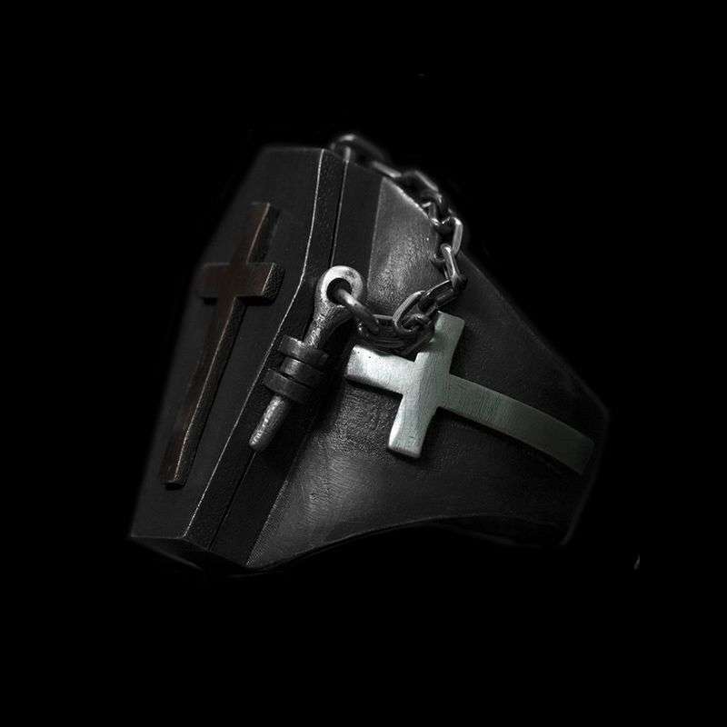 Will never change until death ring 925 Silver skull rings