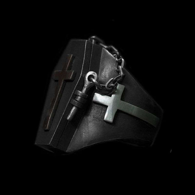 Will never change until death ring 925 Silver skull rings Main Image