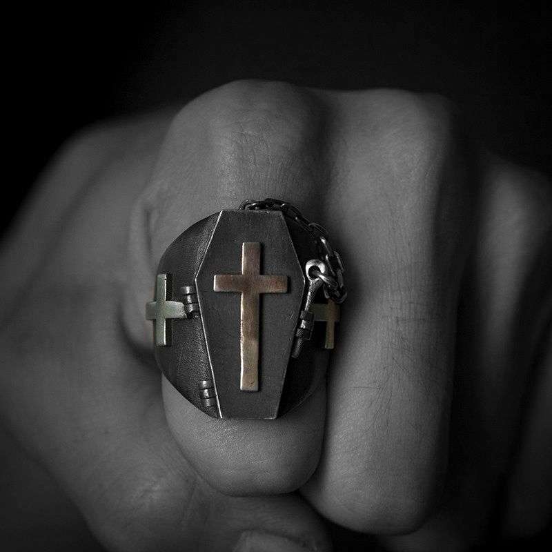 Will never change until death ring 925 Silver skull rings