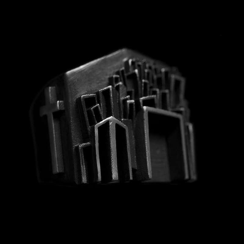 Void land ring 925 Silver virtual space rings SSJ222