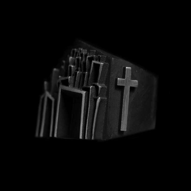 Void land ring 925 Silver virtual space rings SSJ222