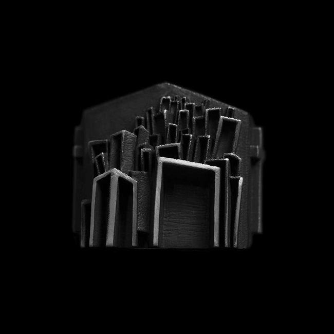 Void land ring 925 Silver virtual space rings SSJ222 Hover Image