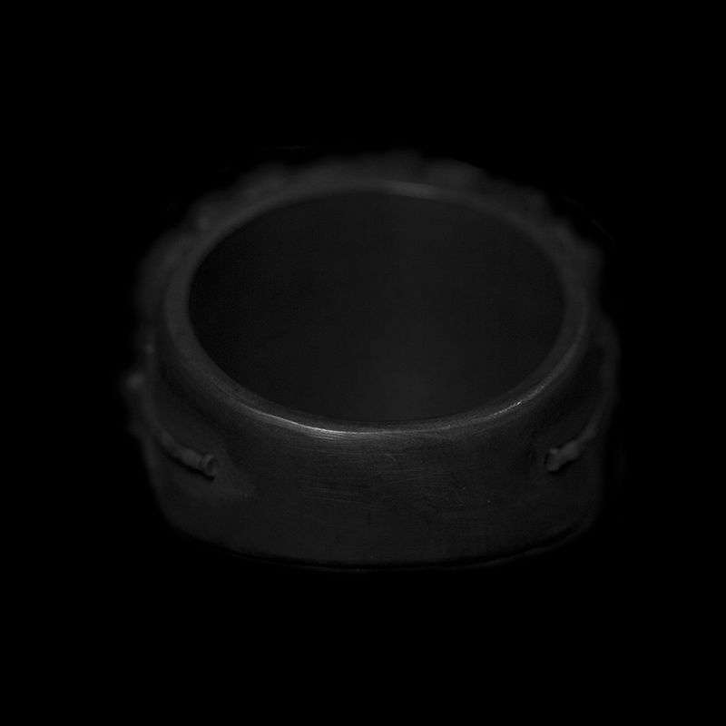 Nothingness cross skull ring 925 Silver skull skeleton rings SSJ225