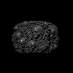 Nothingness cross skull ring 925 Silver skull skeleton rings SSJ225