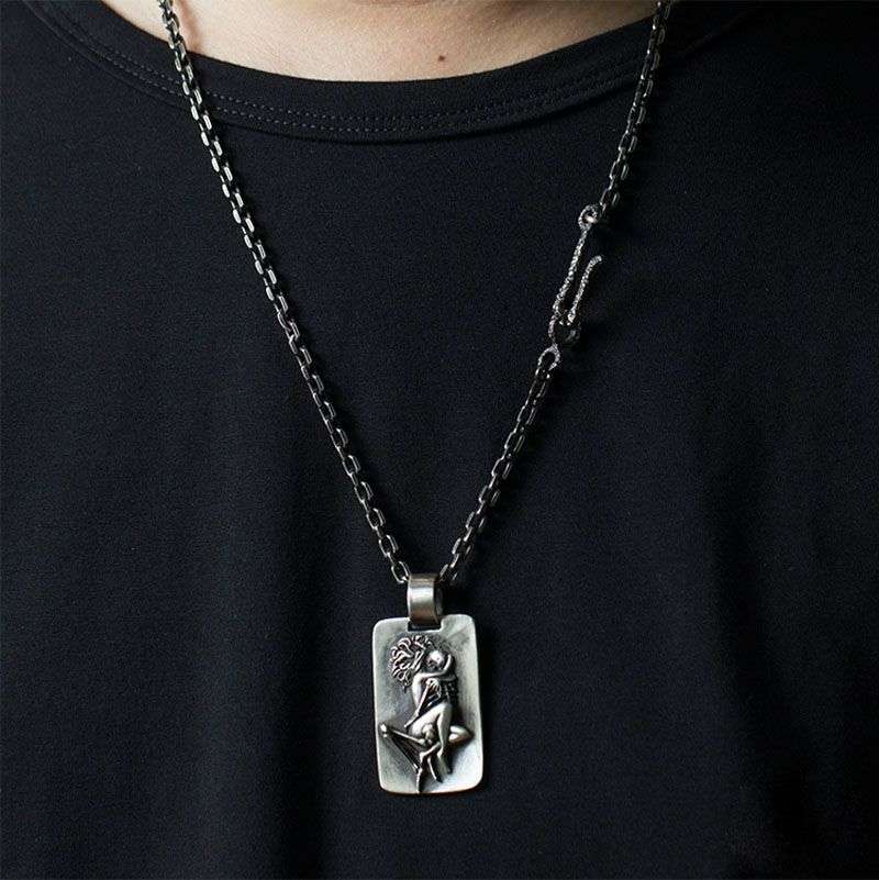 Never separated pendant 925 silver never to be separated skull pendants SSP143