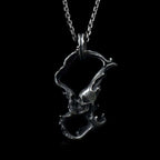 Skull Kiss Pendant - 925 Sterling Silver Love Jewelry | Gothic Romance Gift