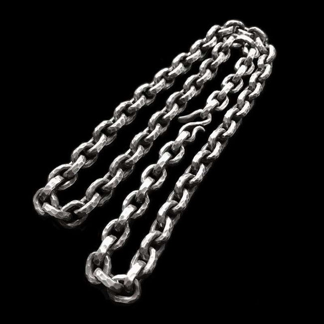 Chain of knife marks Necklace 925 silver necklace for men Hover Image