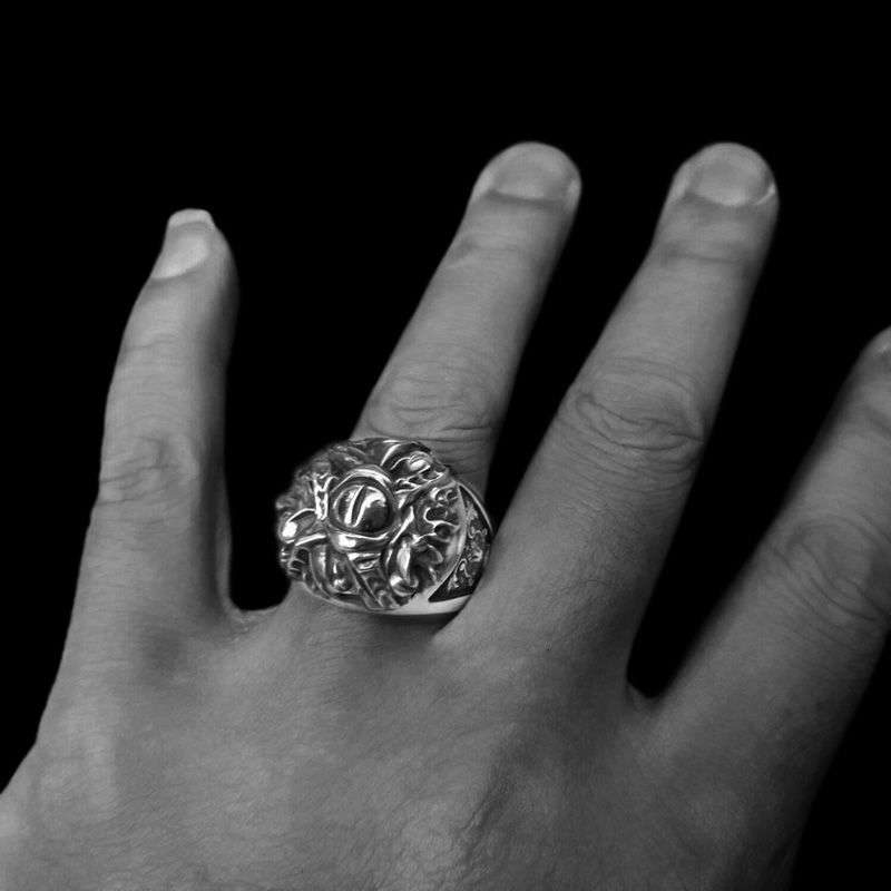 Magic eye ring 925 silver Devils Eye ring SSJ239