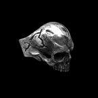 Cracked Skull Ring - Heavy 925 Silver Gothic Collector's Artifact