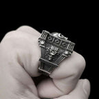 Gothic skull ring 925 silver seal skull ring SSJ241