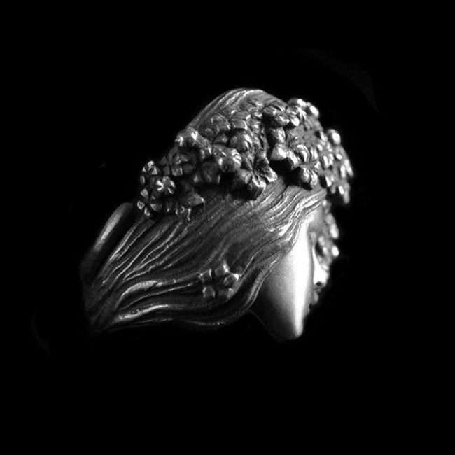 Dont Forget Me ring Original design handmade 925 silver goddess rings Main Image