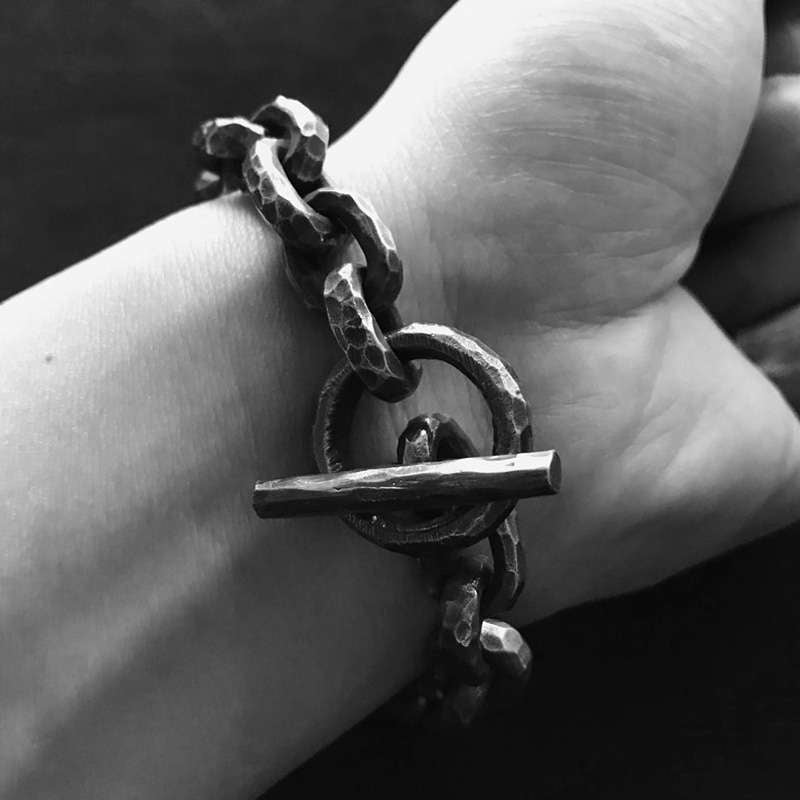 Knife marks bracelet TO Buckle silver bracelet for men​