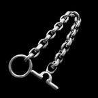 Rounded bracelet 925 silver U Buckle mens silver bracelets SSB84