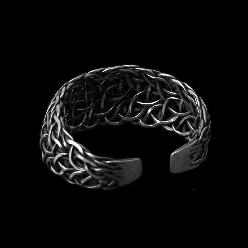 Silver Weave bracelet Original Design Handmade 925 silver bracelets for men SSB88