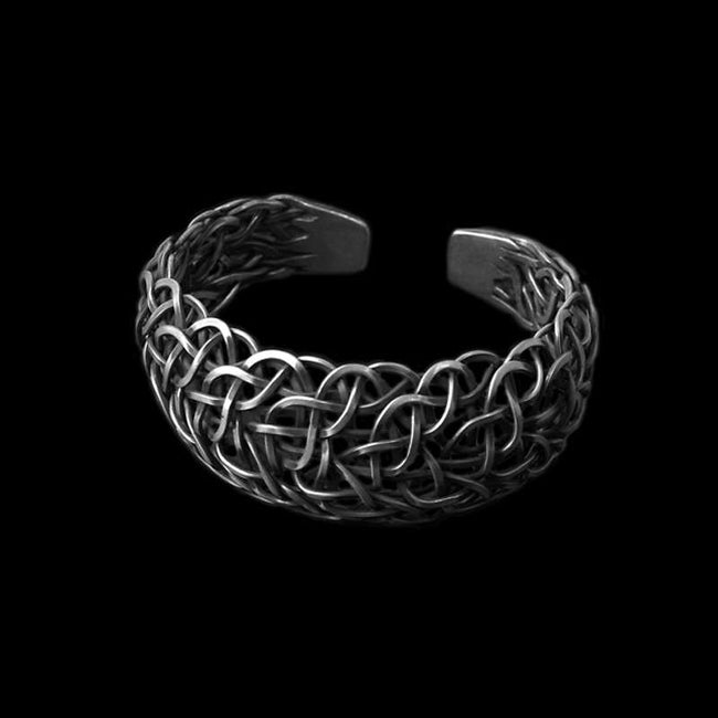 Silver Weave bracelet Original Design Handmade 925 silver bracelets for men SSB88 Main Image