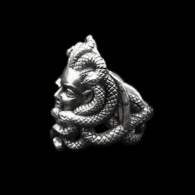 Medusa ring Original design handmade 925 silver Serpentine rings SSJ243
