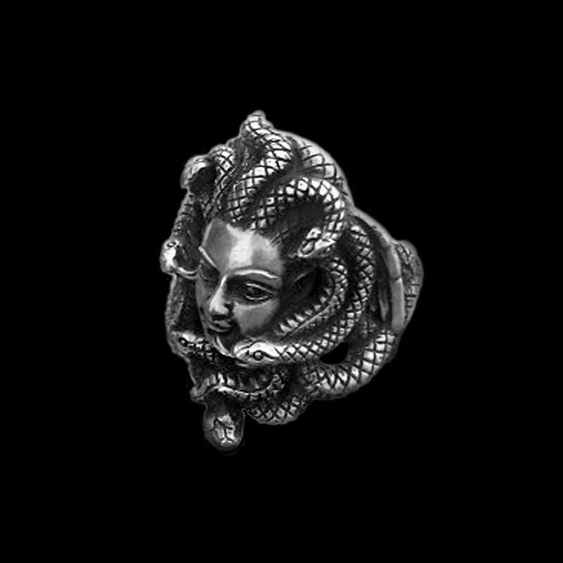 Medusa ring Original design handmade 925 silver Serpentine rings SSJ243