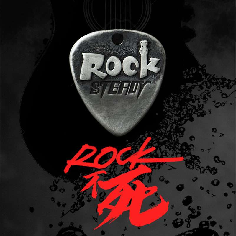 Guitar pick pendant 925 Sterling Silver rock steady pendant SSP157