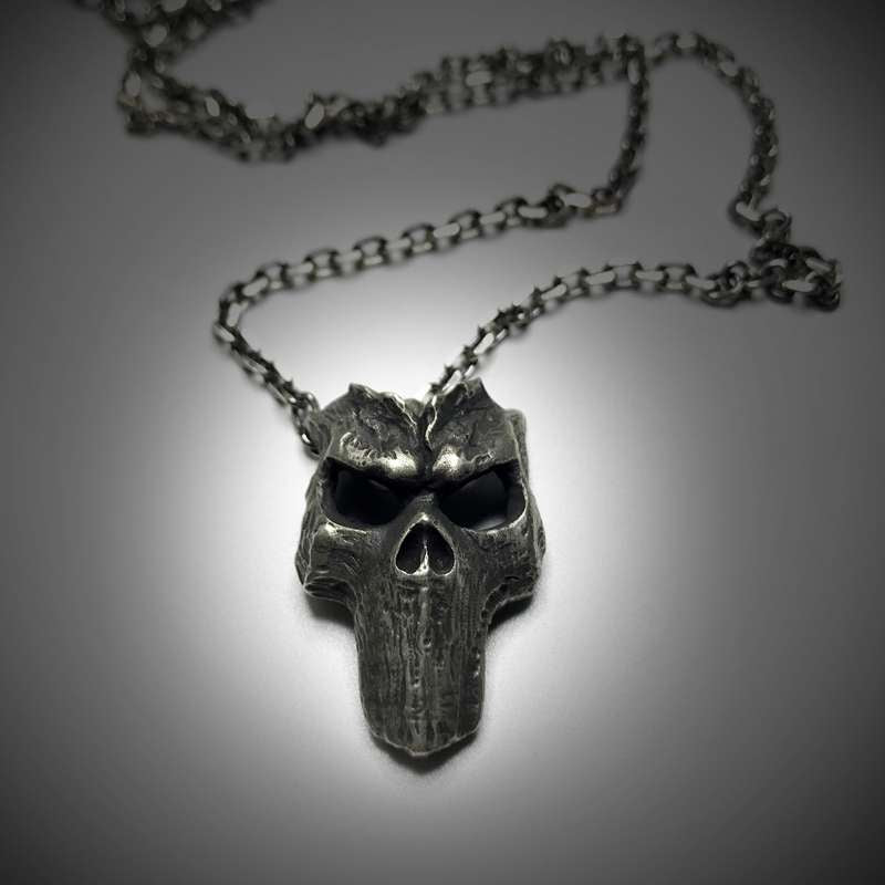 Dark Souls Silver Skull Pendant - Handcrafted Gothic Jewelry | Soulsborne Fan Gift